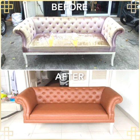 Recover Sofa Ruang Tamu 