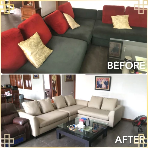 Recover Sofa Ruang Tamu