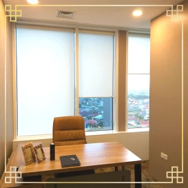 Roller Blinds Dim Out Ruang Kerja