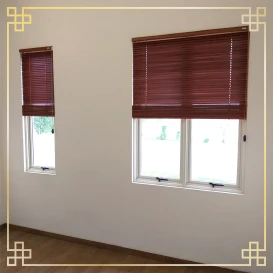 Wooden Blinds Daun Kecil 25mm System Monochain