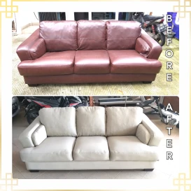 Recover Sofa 3 dudukan Tampak Depan